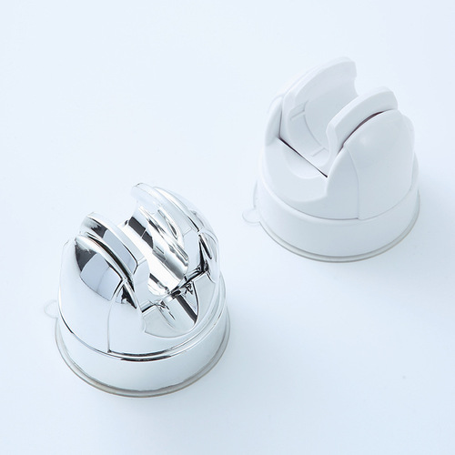 Adhesive Shower Head Mount Bracket without Drilling Adjustable Fixed Base Bathroom Shower No-Nail Metal Spray Head Base Wholesale