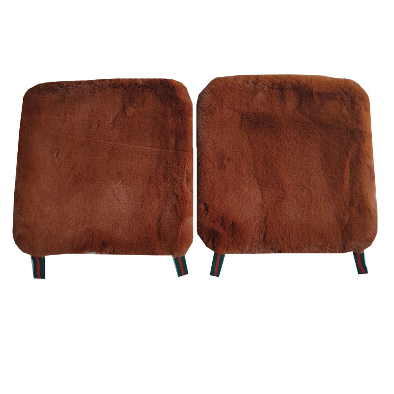 Autumn and Winter encryption thickened imitation rabbit fur three-piece car cotton cushion square cushion imitation wool car cushion without back cushion