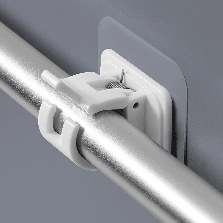 Barra de cortina sin costura de estilo japonés gancho cortina barra colgante soporte toalla Barra de barra de gancho barra de cortina fija clip hebilla paquete múltiple