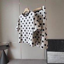 真z！z单！！现货，现货！比利时亚麻液氨圆点上衣+半身裙042