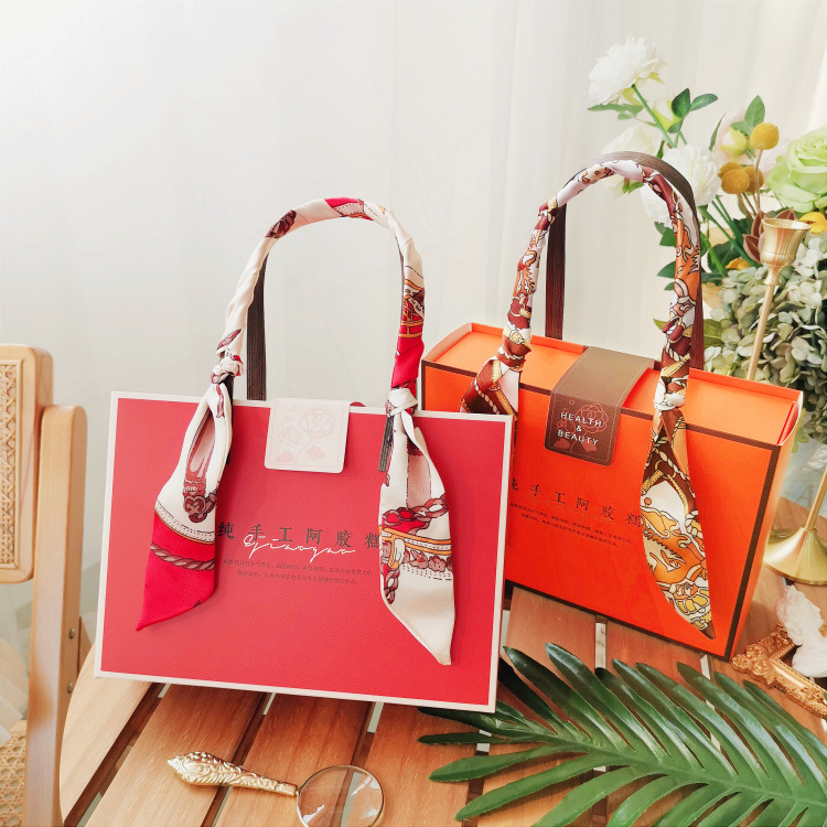 阿胶糕包装盒礼盒子250g手工阿胶膏礼品盒500g固元膏盒子包装袋