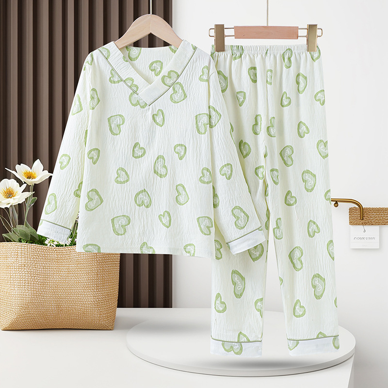 ZH Cloud V Long set - Green Peach Heart