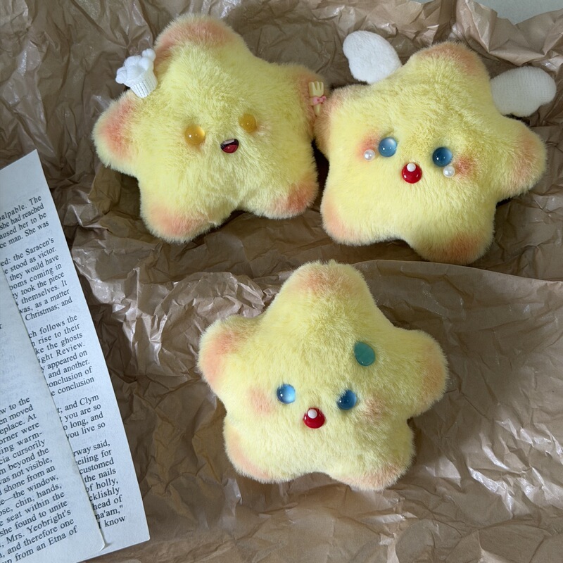 Creative Plush Star Dolls, Cute Squeaky Pendants, Wedding Throw Dolls, Wholesale Squeaky Star Pendants