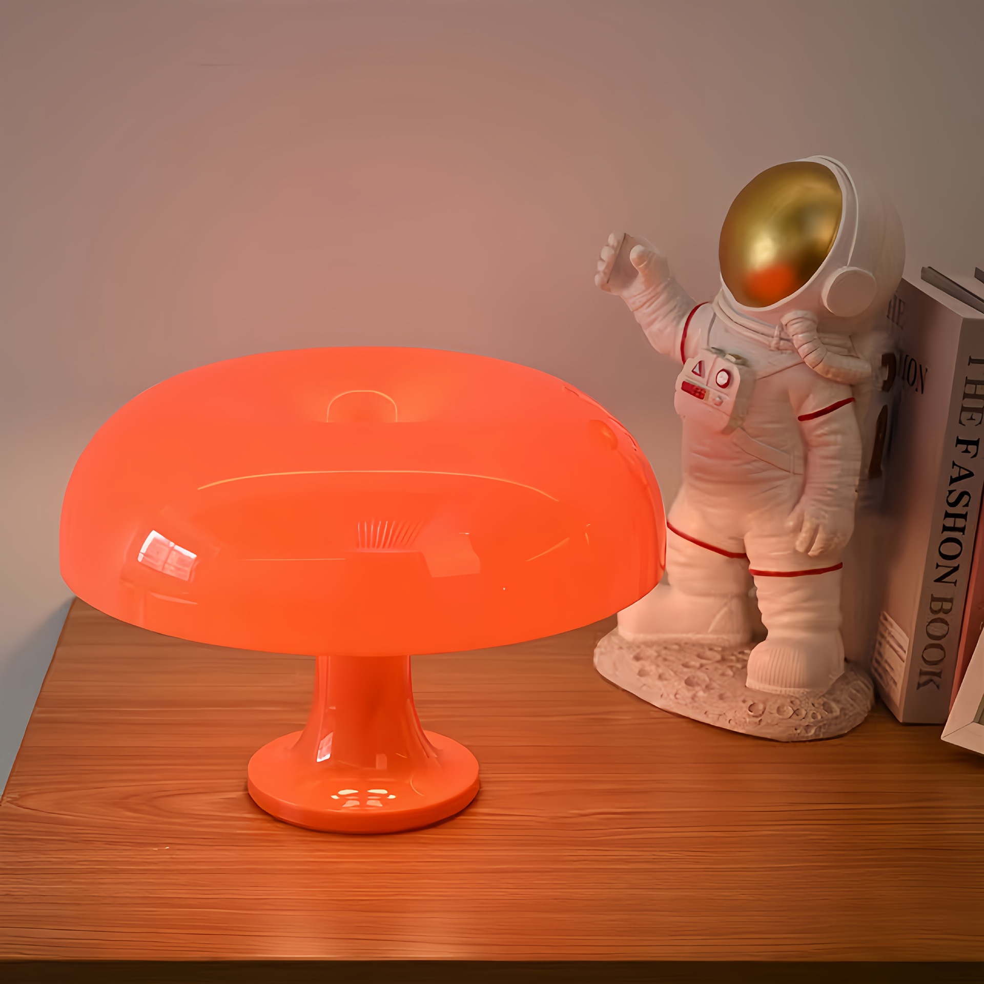 Lámpara de mesa moderna minimalista con forma de hongo, alimentada por USB, para dormitorio, mesita de noche, sala de estar, luz creativa de lujo, LED decorativa, luz nocturna de ambiente