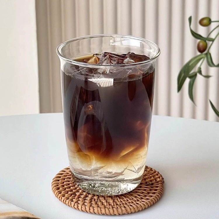 Transparent high quality coffee glass, American style, increased thickness