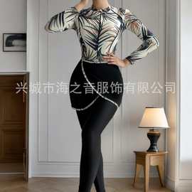 2024新款泳装保守连体短裙长裤三件套分体女士长袖潜水服