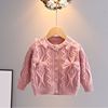 girl Sweater 2022 new pattern spring and autumn children coat Western style jacket Sweater Children's clothing Female baby spring clothes