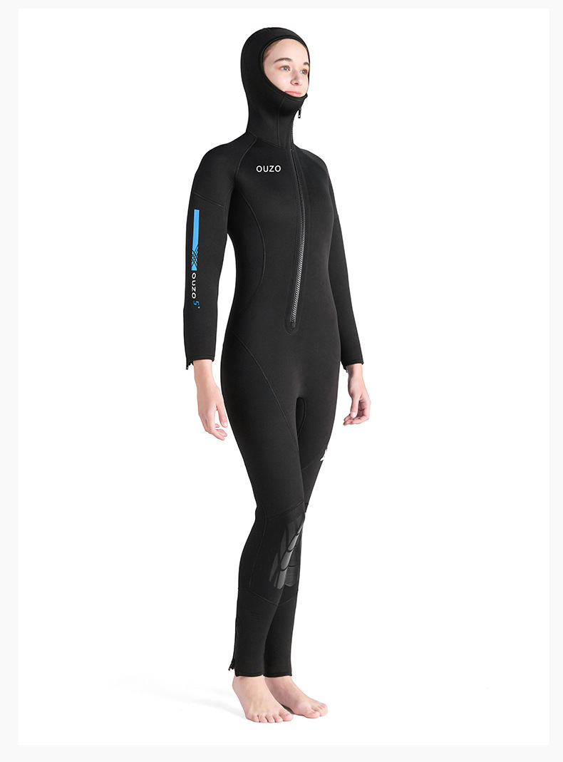 5 mm Neopren-Tauchanzug für Herren und Damen, geeignet für Tauchen, Speerfischen, Schwimmen, Schnorcheln und Surfen, einteiliges Set, hält im Winter warm. – Detail 7
