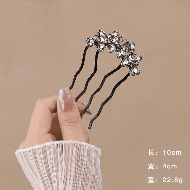 新しい中国風のマグノリアの花 U 字型ヘアピン中国風のヘアピンハイエンドのヘアピン頭飾りチャイナドレスアクセサリー|undefined
