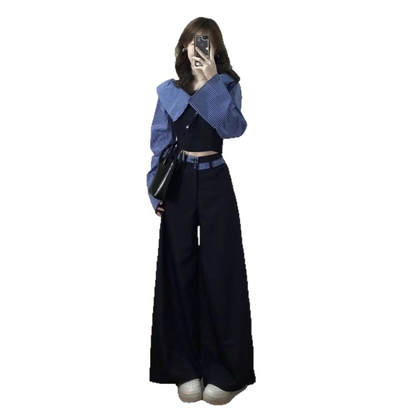 韩系两件套装女2025新款早秋季设计感小众chic气质时尚穿搭一整套|undefined