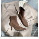 728-3  2023 Autumn/Winter New High Heel Pointed Thin Heel Women's Boots Zipper Short Tube Women's Boots