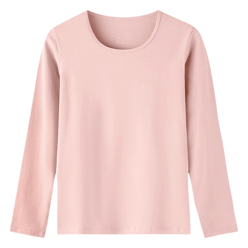 Весна и осень-зима женское хлопковое термобелье, топ, осенняя одежда, цельный плюс размер, дышащий Удобный круглый вырез, сплошной цвет, оптовая продажа