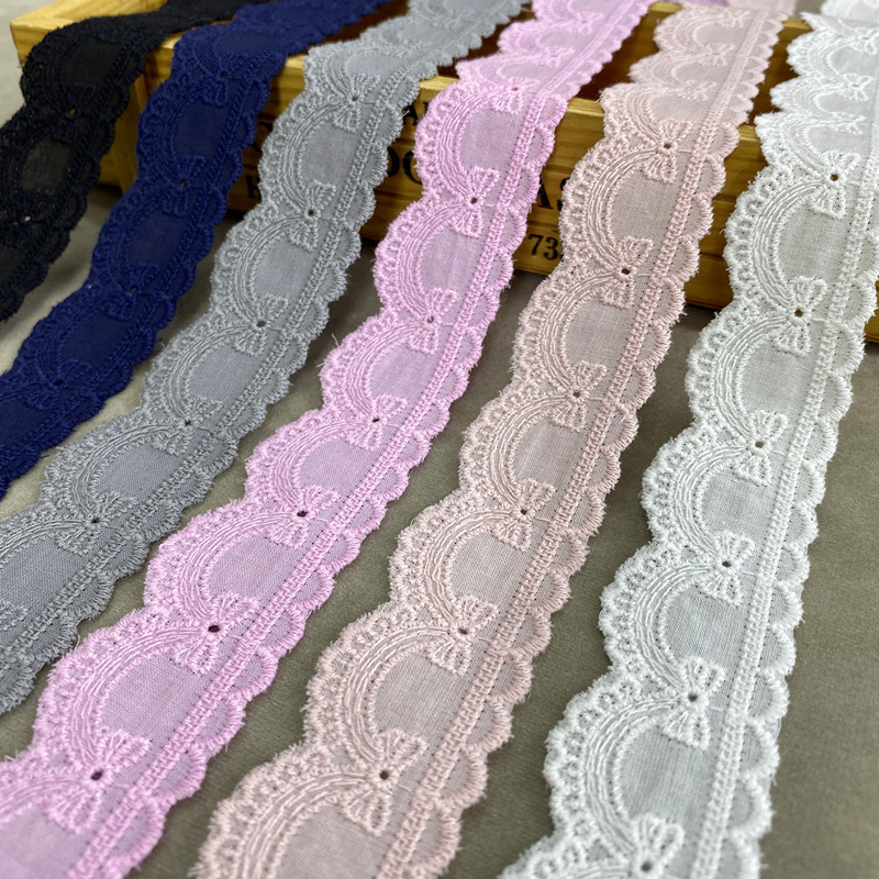 2.8cm Colorfulful Cotton Double-Sided Flower Bow Pure Cotton Lolita Lace Hair Accessories Trim Sofa Material DIY 2.8cm Colorfulful Cotton Double-Sided Flower Bow Pure Cotton Lolita Lace Hair Accessories Trim Sofa Material DIY