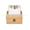 木质食谱盒 亚马逊翻盖竹子木盒 厨房配方卡收纳盒 卡纸礼盒定制