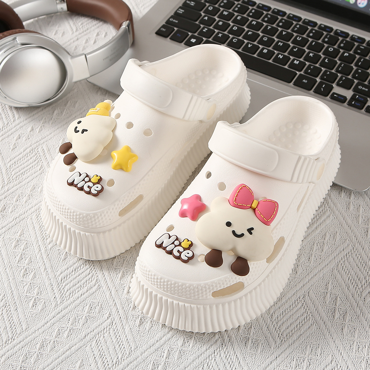 かわいいクラウドマン diy 取り外し可能な下駄ハイエンド靴フラワーリトルレッドブックアクセサリーインスタイル靴バックル