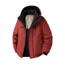 新款秋冬保暖石墨烯棉衣男士防水防风连帽棉服男款户外加厚机能登