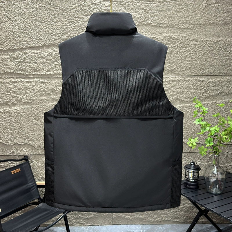 Vest for leisure sleevless, jacket with zipper, increased thickness, plus size