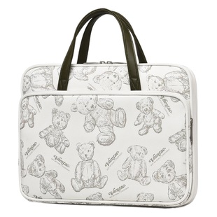 Fashion cartoon bear high quality portable laptop bag women's shockproof inner bag 14/15.6 inch