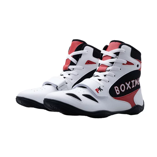 Professional Boxing Wrestling Shoes, High-Top Adult Sanda Fighting Competition Indoor Fitness Training Shoes, Muay Thai Low-Top