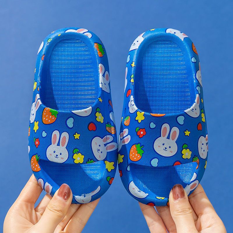 Zapatillas infantiles de dibujos animados para niñas oso baño antideslizante suave fondo integrado interior hogar niños verano zapatillas frescas