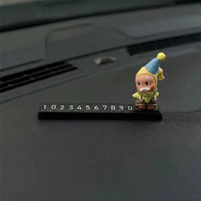 Cute Star-Shaped Car Temporary Parking Nömrəli dayanma kartı - starman-no-3-black-label