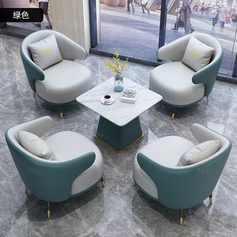 Sofá individual mesa de té combinación de ventas balcón ocio hotel de negocios salón de belleza recepción sofá mesa de negociación