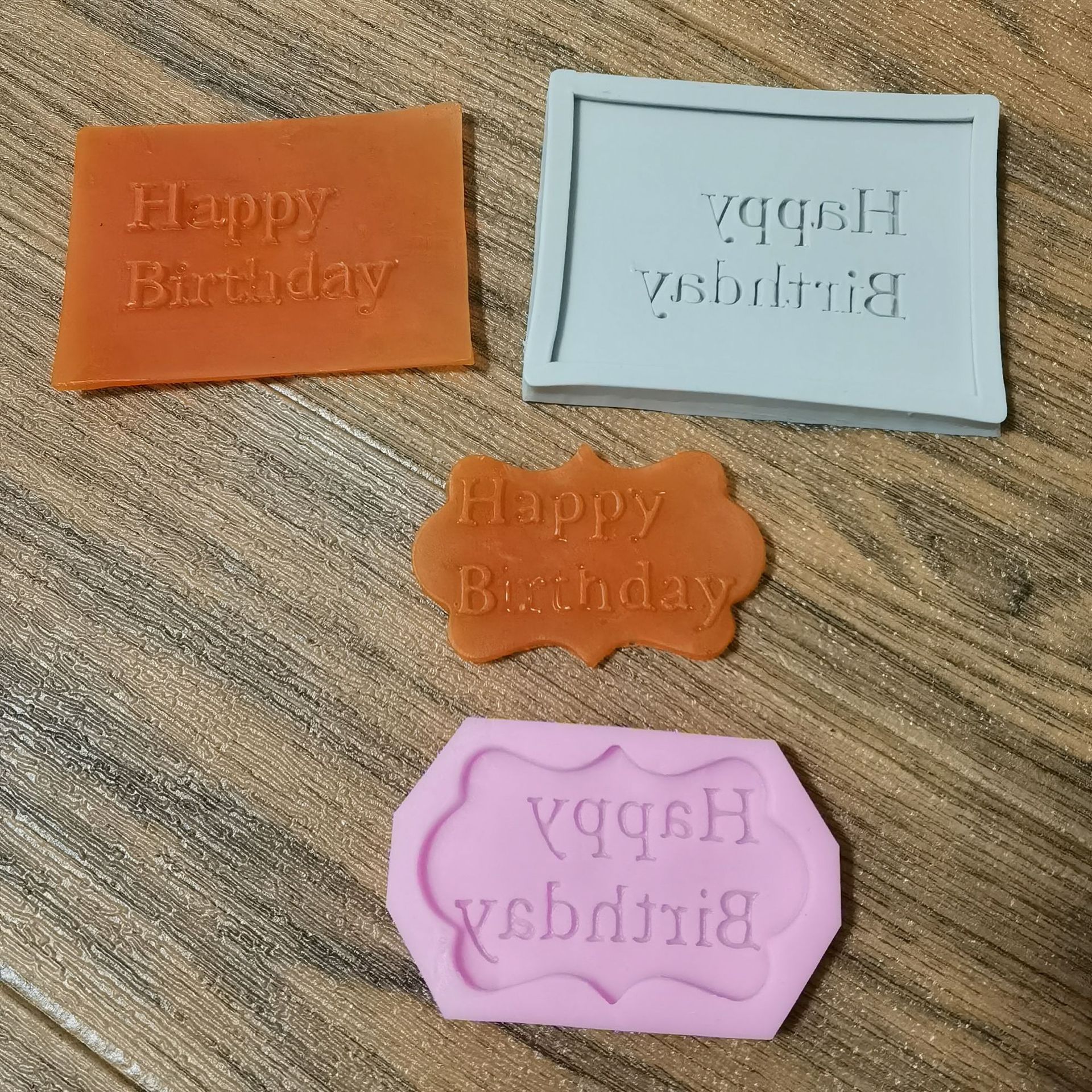 English letter birthday happy cake decoration mold, fondant chocolate cookie silicone mold