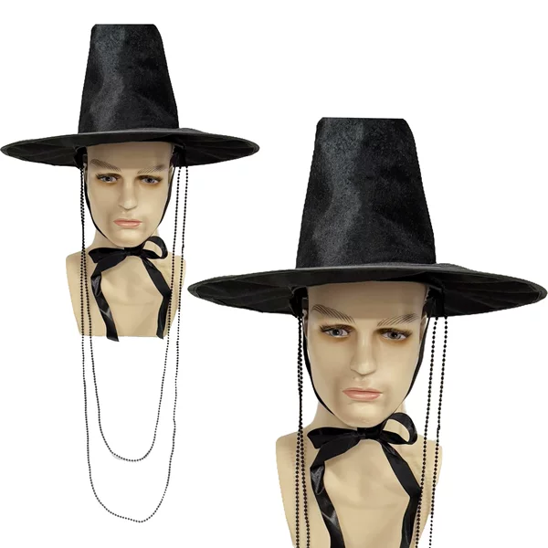 Stage Performance Hat Flat-Top High Hat Ming Dynasty Large Hat Square-Top Costume Hat Ancient Style Korean Korean Ethnic Style