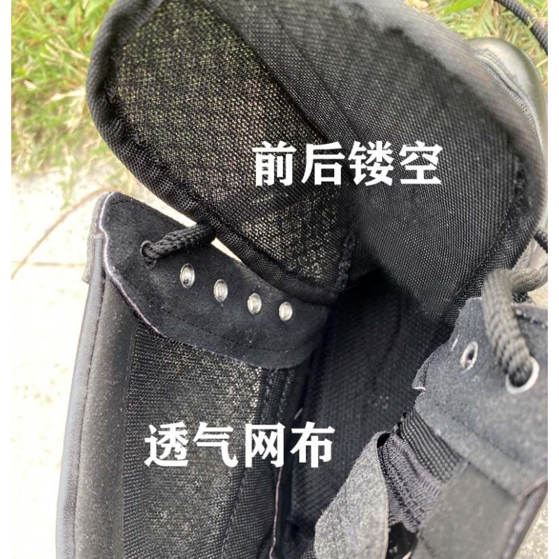 Nuevas botas de combate de malla marrón de verano transpirables ultraligeras para hombres con cremallera resistente al desgaste de alta altura contra pinchazo en el desierto