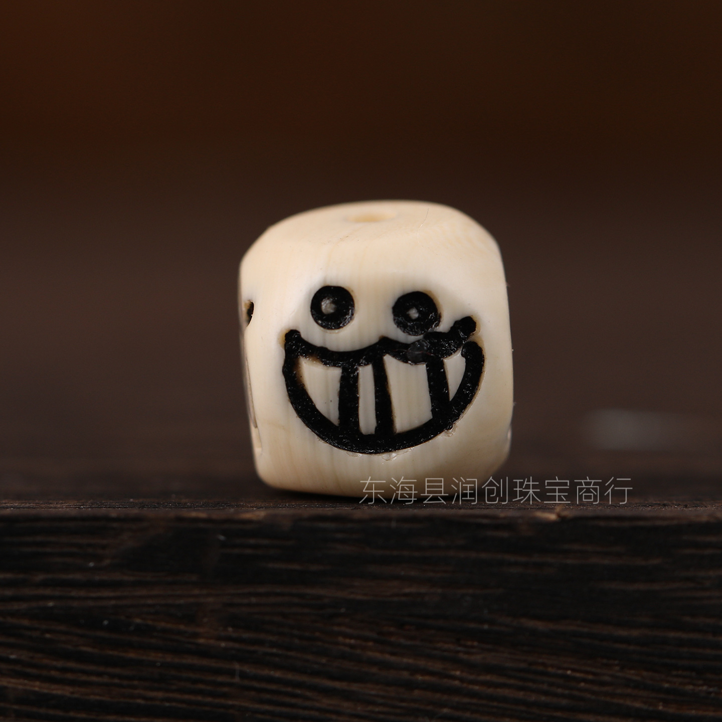 Xizang-style engraved dice-shaped square beads bracelet, DIY semi-finished loose beads, accessories, and decorative items