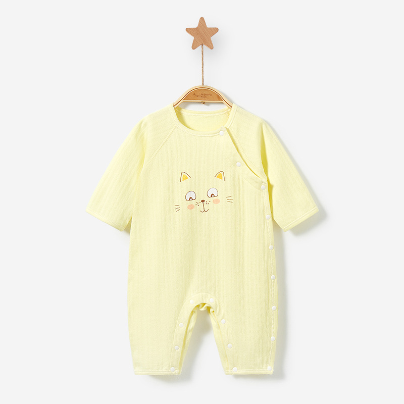 Bebé mono Primavera, otoño, invierno y verano bebé algodón fino otoño ropa de los hombres y las mujeres pijamas traje recién nacido Ropa