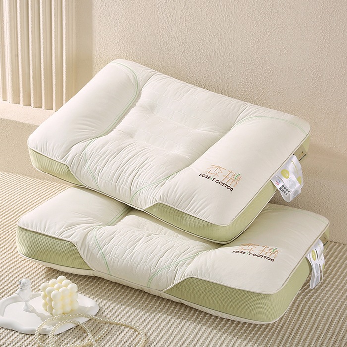2025 nueva almohada de algodón almohada de tracción almohada de masaje almohada no colapsar núcleo de almohada dormir protección de columna cervical dormitorio