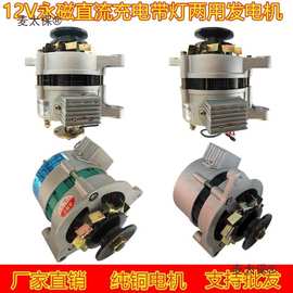 农用车三轮车拖拉机永磁恒压纯铜12V14V改装直流两用发电机麦太保