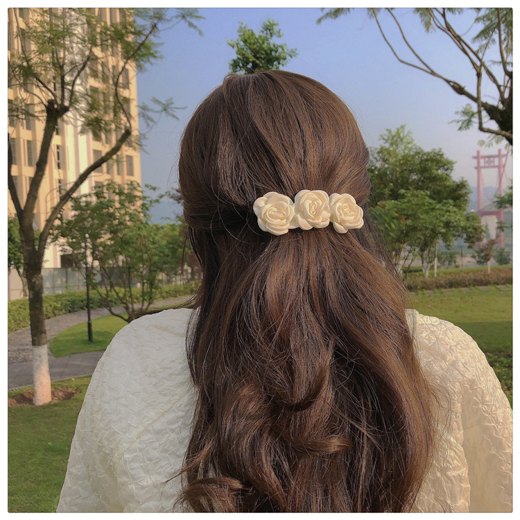 Kamelie Super Fee Sommer Neue Blume Rückseite des Kopfes Top Clip Wenig Duft Stil High-End Nische Haar Zubehör Für_voghion.com