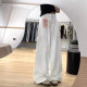 Spring 2025 Tall Long Texture White Wide Leg Pants Women's High Waist Slimming Casual Jeans