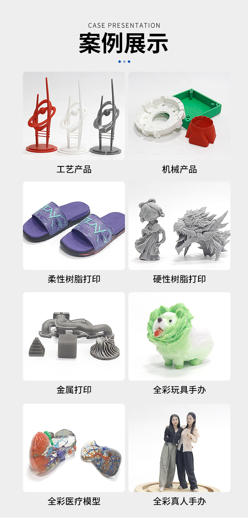 Industrial 3D printing service for custom parts, prototype models, ABS resin, nylon, silicone, small batch customization