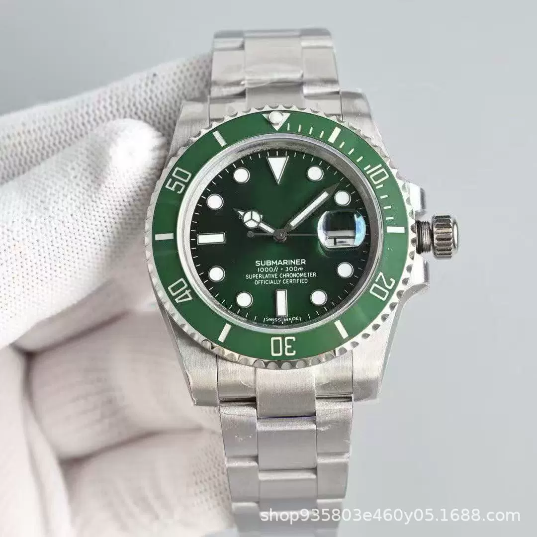 Часы C Factory Green Water Ghost для мужчин, автоматические механические часы 3135 3235, черные часы Water Ghost с люминесцентным циферблатом