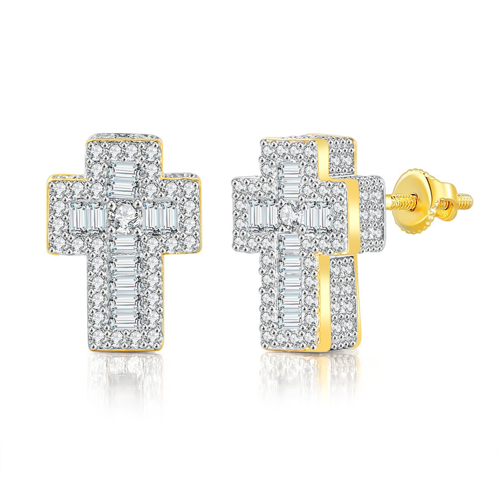 Cool Men’s Stud Earrings, Minimalist Stainless Steel Ear Studs_voghion.com