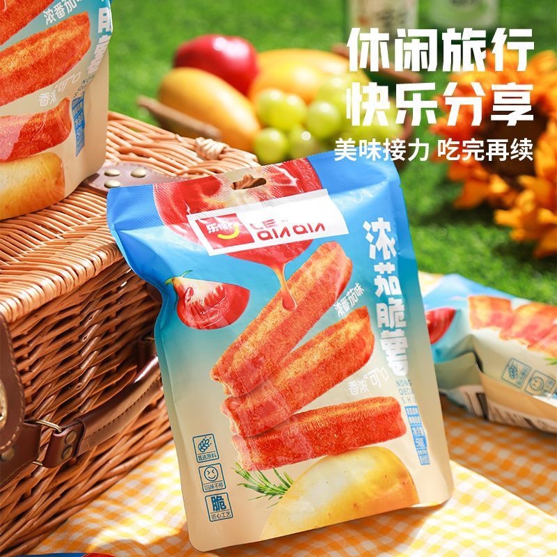乐恰恰重芝浓茄脆薯番茄芝士味膨化休闲零食小吃网红爆款食品批发