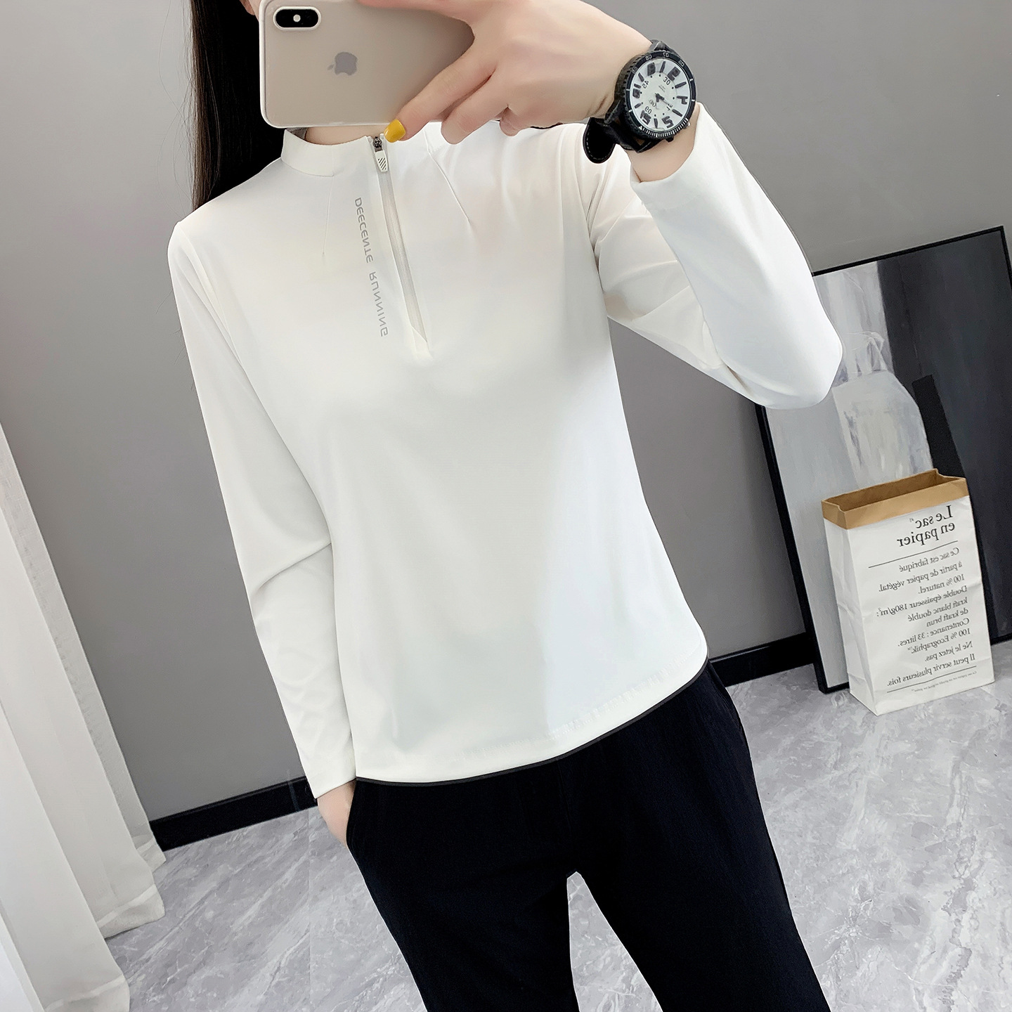 Women's outdoor quick-dry long-sleeve top, sweat-absorbent, breathable, sun-protective, suitable for hiking, mountaineering, sports, and casual wear