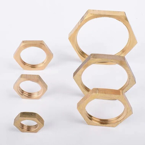 Wholesale all-copper cap lock nut with thin inner wire copper hexagonal lock cap and female joint fastening connection accessories