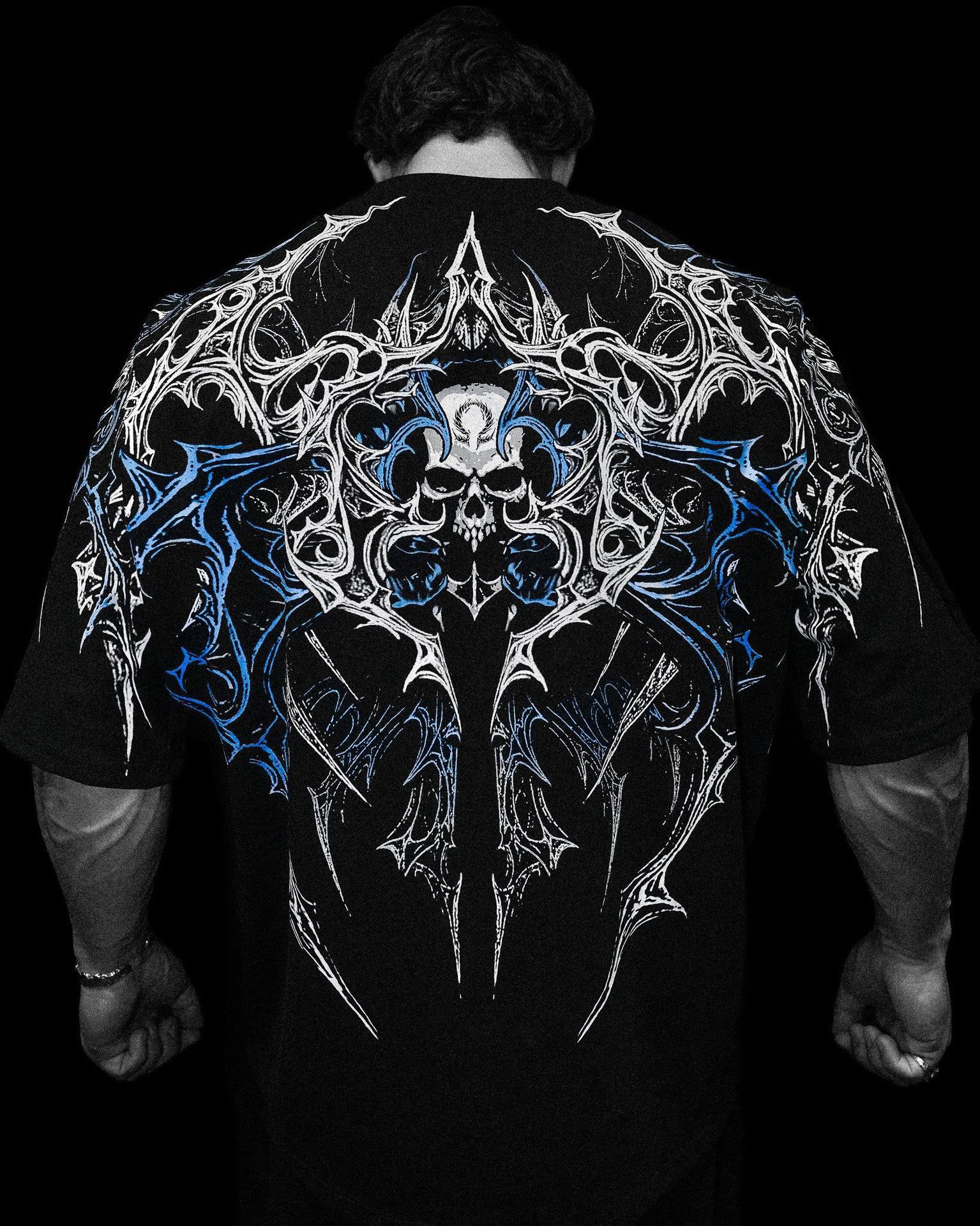 Breathedivinity American-style Trendy Men's Oversized T-shirt, Sporty Casual Fashion, Cotton Printed Short Sleeves 008_viptrois.com