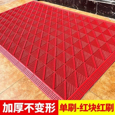 Avtomobil döşəmə paspasları — Mat - red-base-and-red-brush-high-end-classic-color-45cm-wide-60cm-long