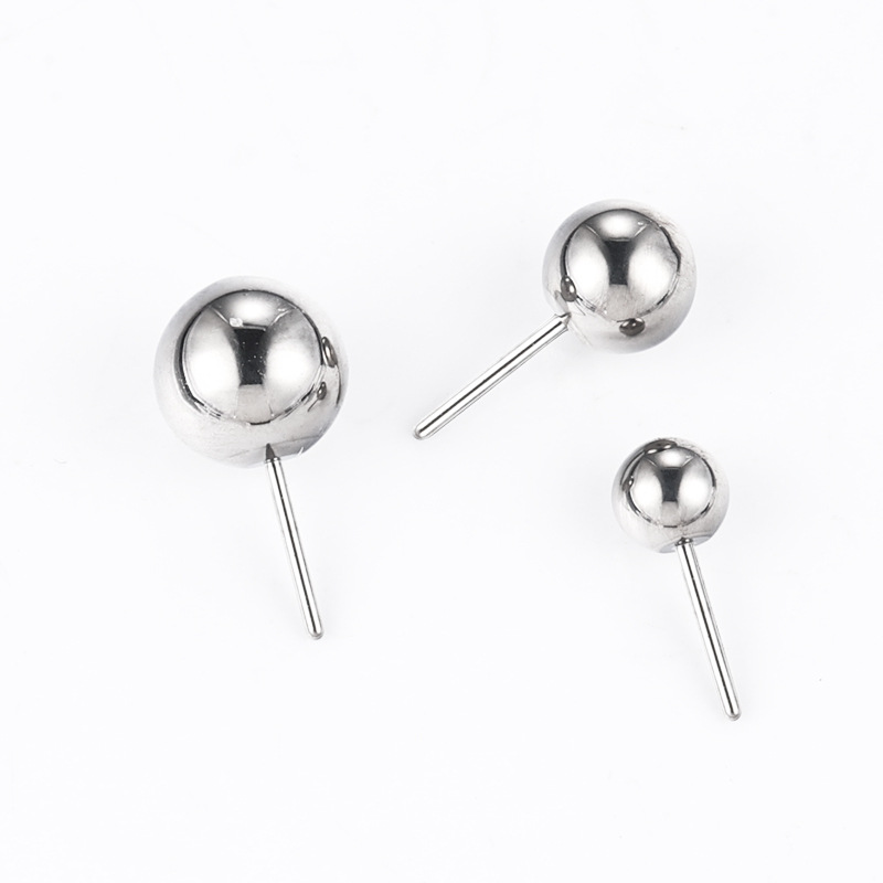 F136 Titanium Plug-In Round Ball Earring Lip Nail Nose Nail Ear Bone Nail Pin DIY Titanium Alloy Piercing Accessories detail image 8