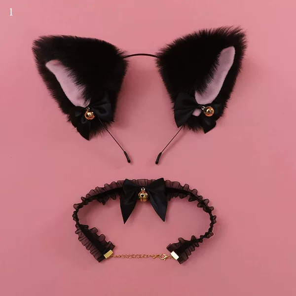 Women's Cat Ear Headband, Bell Collar, Flirting Tools, Teasing Intimates Accessories, Uniform Headwear, Sexy Accessories for Women