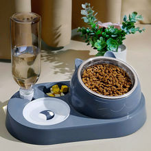 猫咪饮水器猫盆狗狗双碗自动宠物碗喂食器狗碗猫碗猫猫用品饮水机