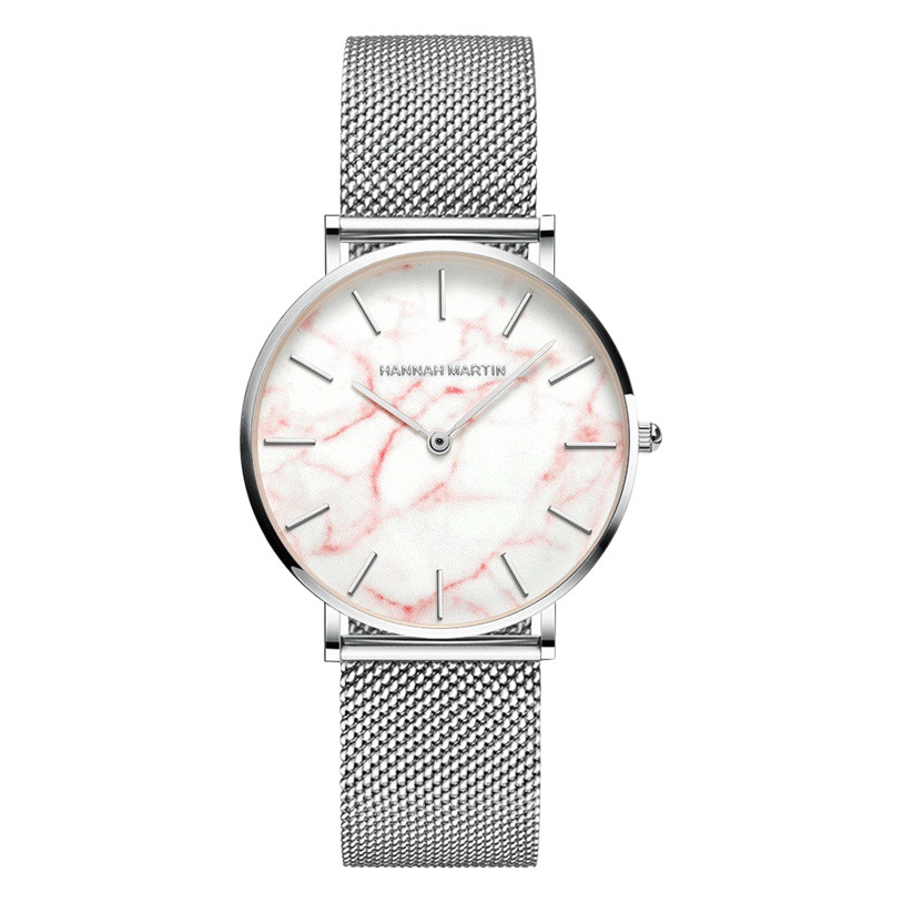Hannah Martin Hannah caballo simple moda casual patrón de piedra personalidad cuarzo Acero inoxidable reloj mujer ST36