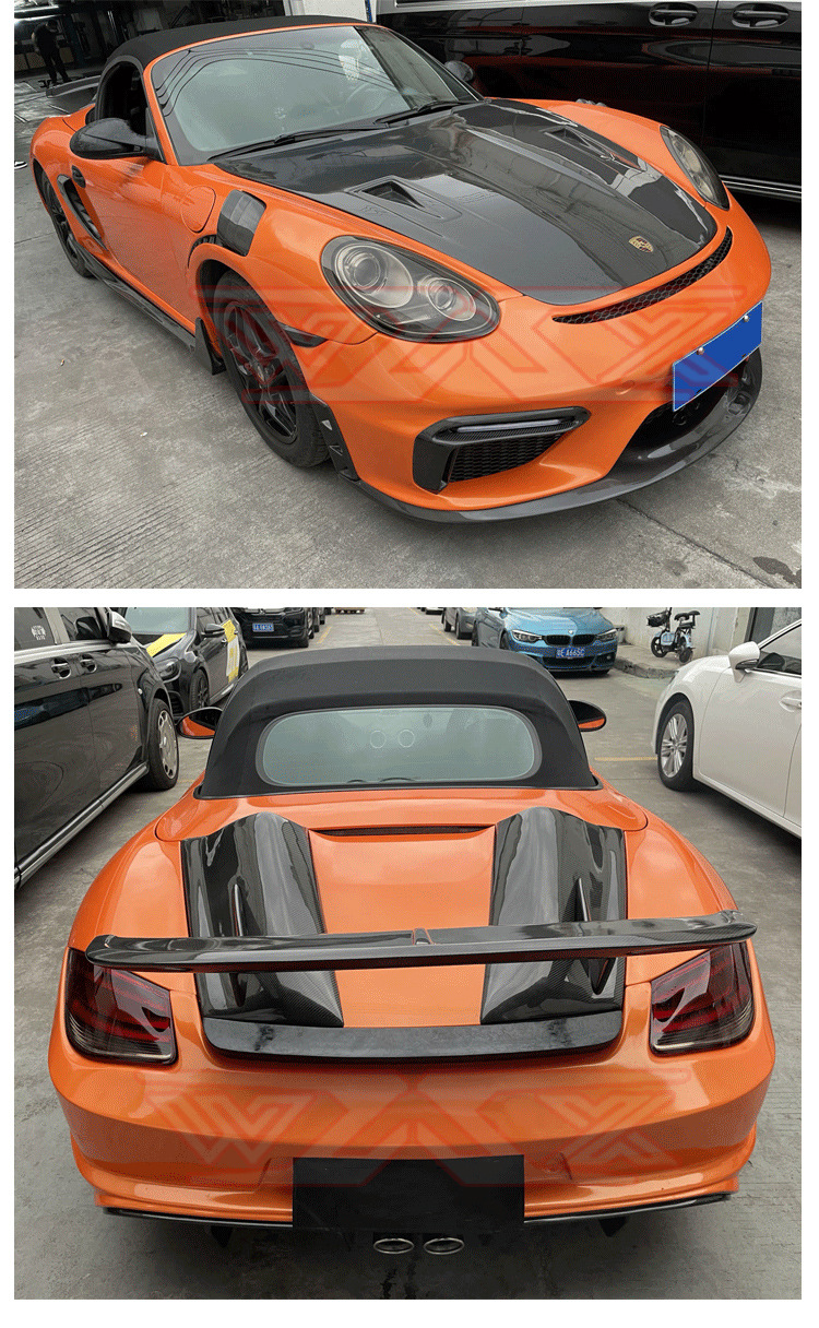 Suitable for Porsche 987 Kaman Boxster modification mach5 head section middle tail exhaust res Scorpio ipe JBOM