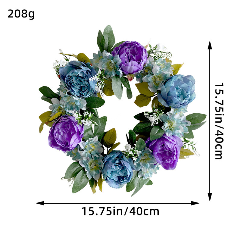 Hong Kong amor Amazon múltiples muertos rama Garland adornos de vacaciones peonía flor artificial anillo de ratán puerta colgando decoraciones de pared
