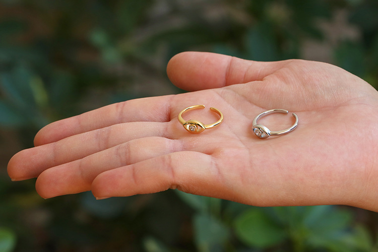 Unisex Gender Copper Plating Geometric Zircon Copper Rings